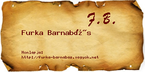 Furka Barnabás névjegykártya