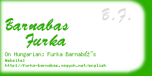 barnabas furka business card